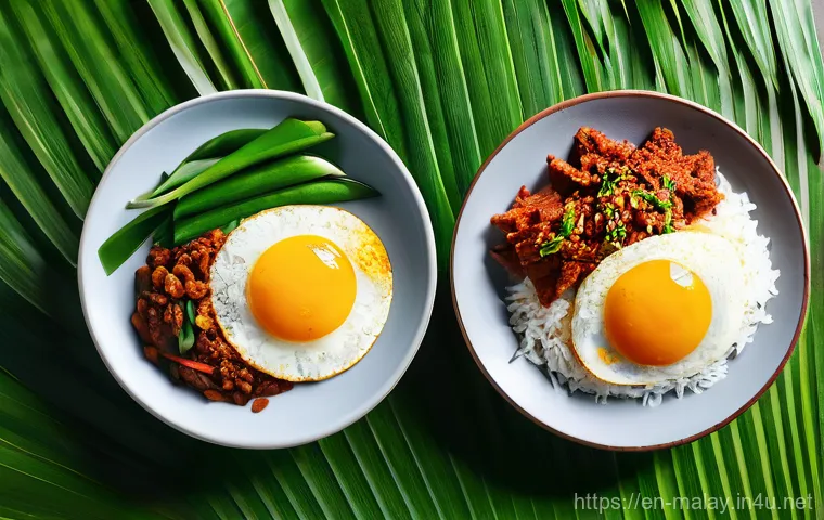 말레이시아 전통 음식 나시르막 - Here are three detailed image prompts for Nasi Lemak, inspired by the provided text: